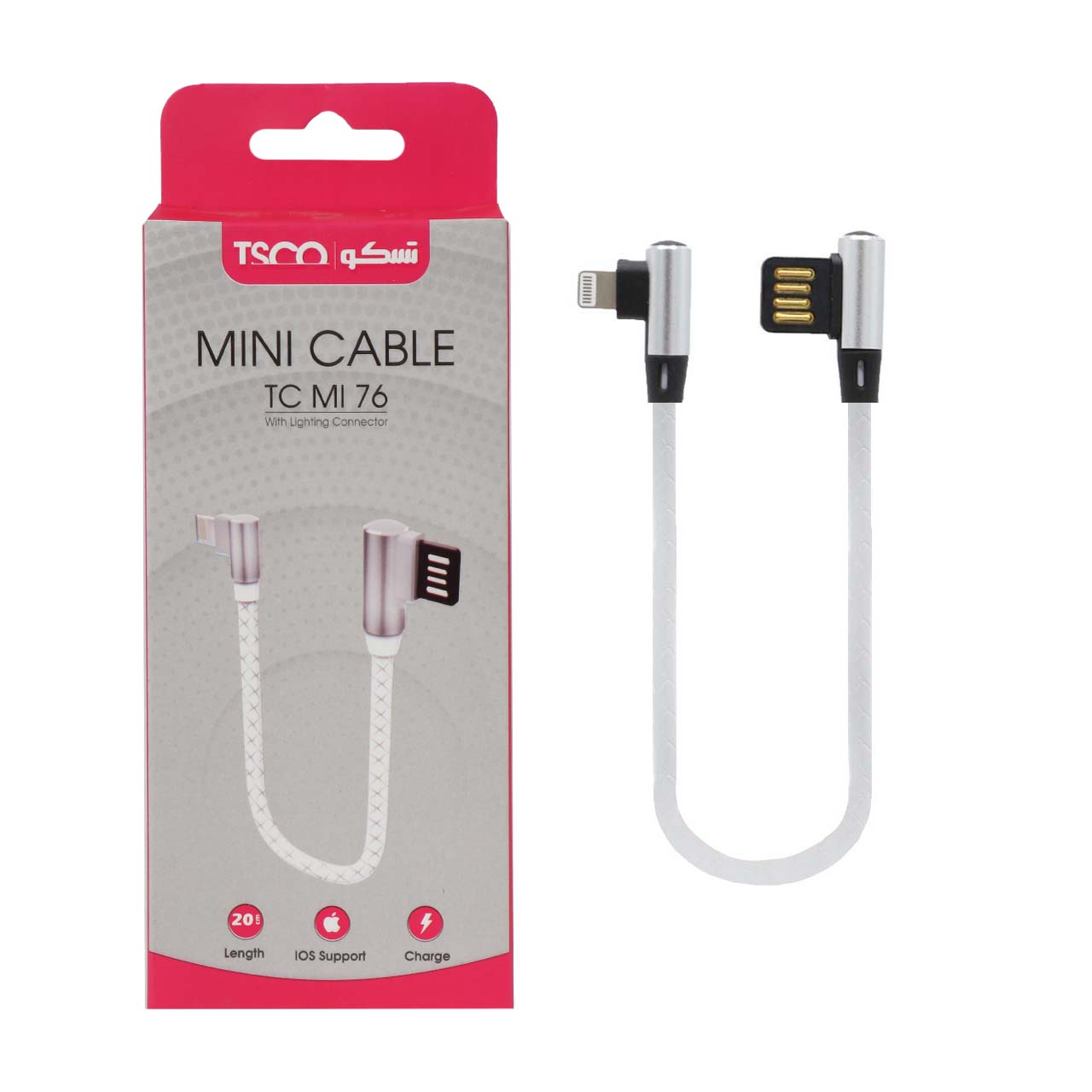 کابل تبدیل USB به لایتنینگ تسکو مدل TC MI76