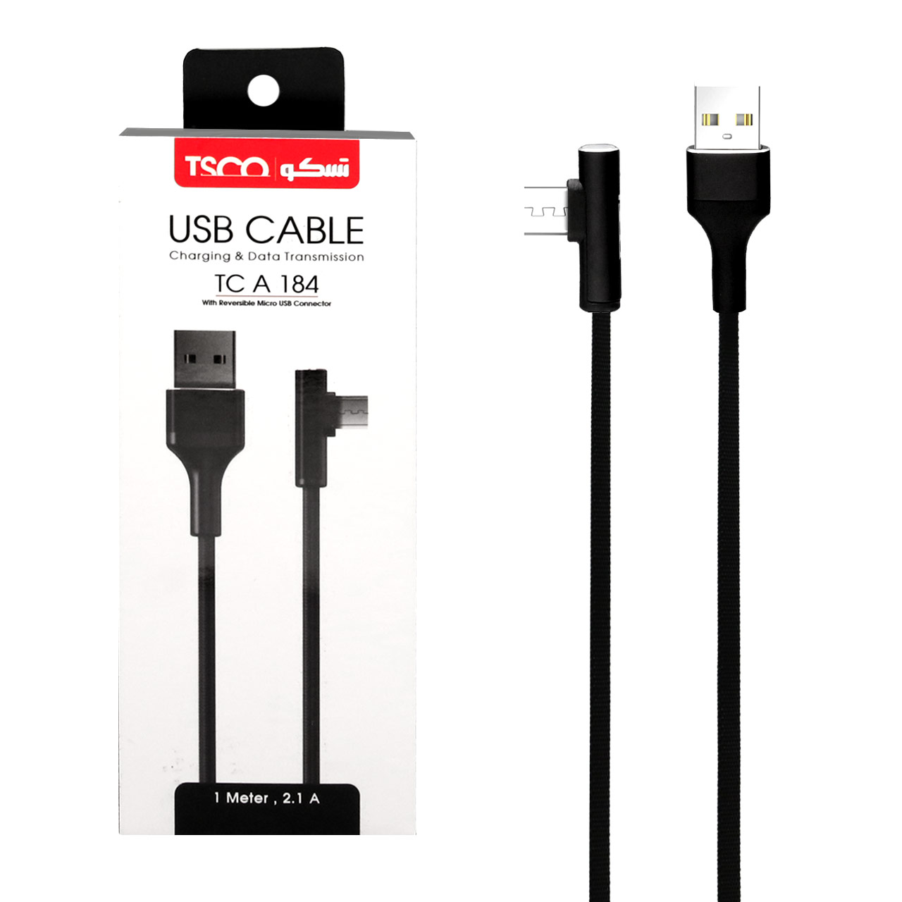 کابل تبدیل USB به microUSB تسکو مدل TC-A184