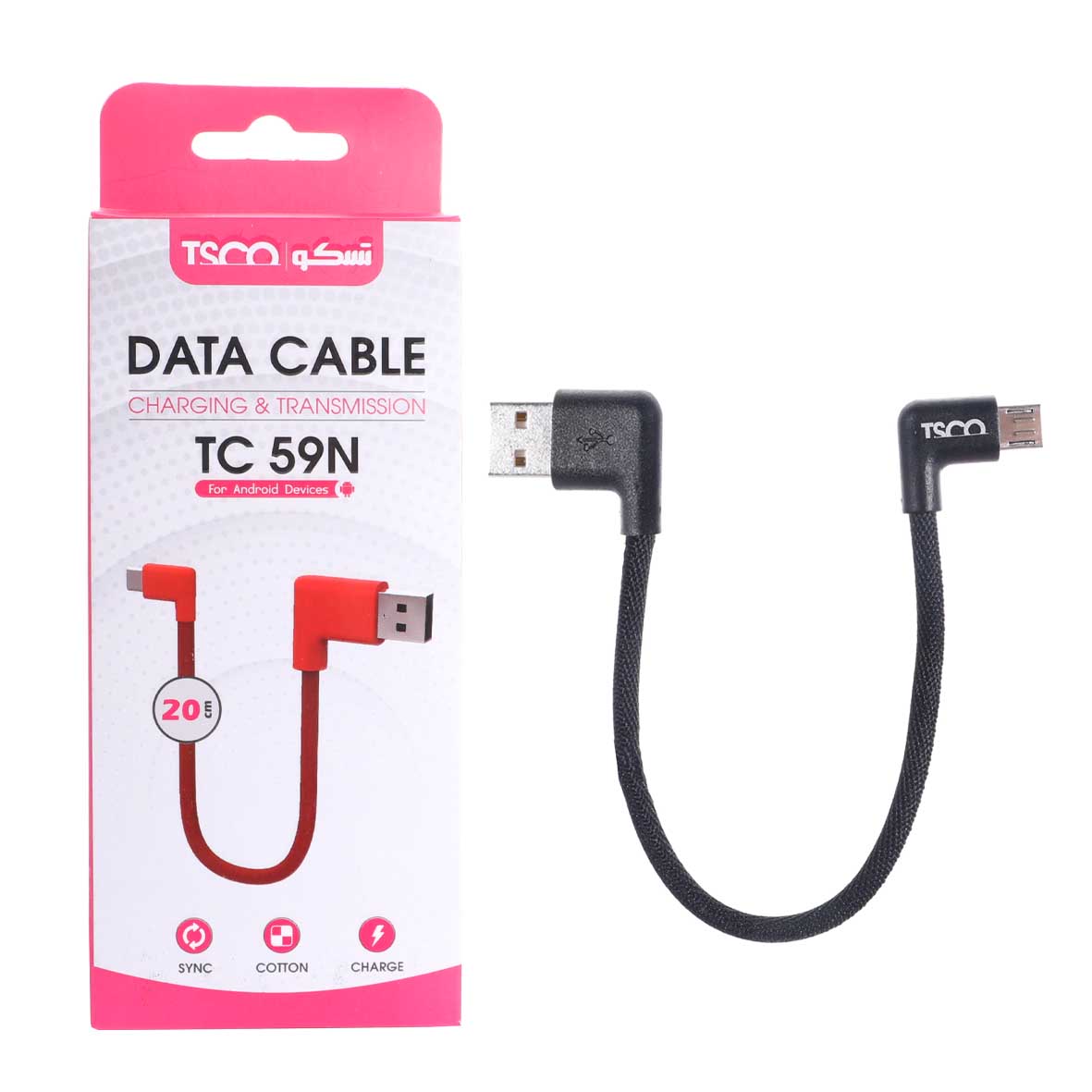 کابل تبدیل USB به microUSB تسکو مدل TC 59N